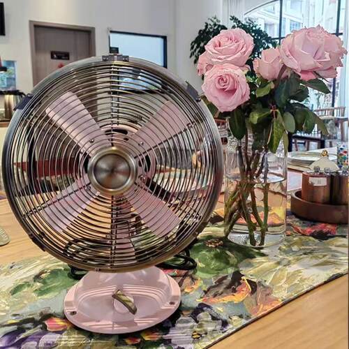 山姆SUNKO8寸复古小风扇桌扇怀旧家用咖啡店桌面金属台扇【顺丰】