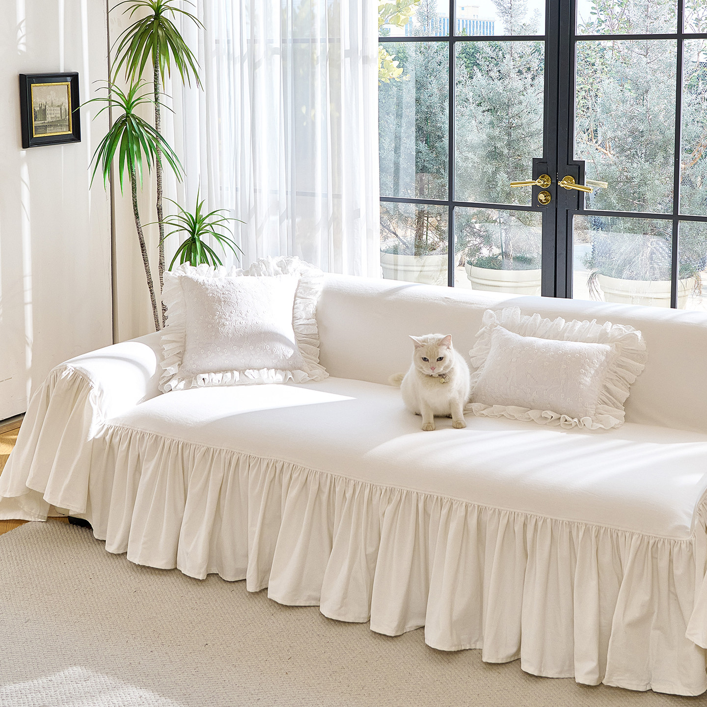 沙发巾一整张全盖现代简约风防猫爪沙发套通用型沙发坐垫万能罩套