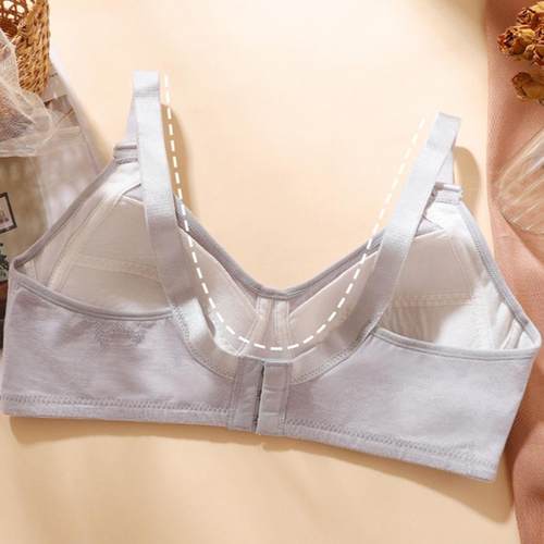 舒适透气无钢圈纯棉大码可调肩带