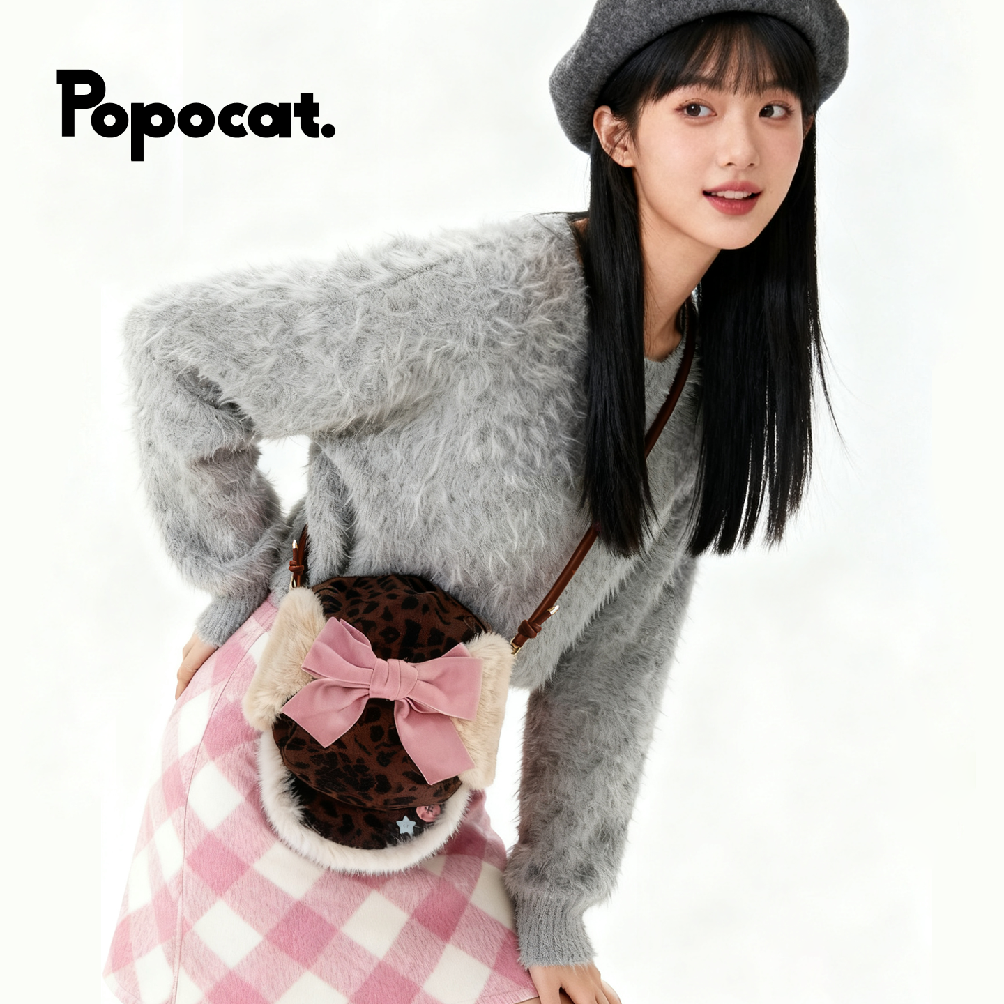 蝴蝶豹纹包包轻奢小众高级感女士