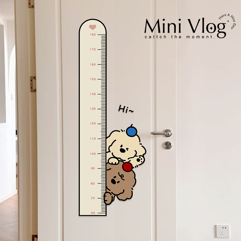 儿童房装饰身高贴可移除不伤墙