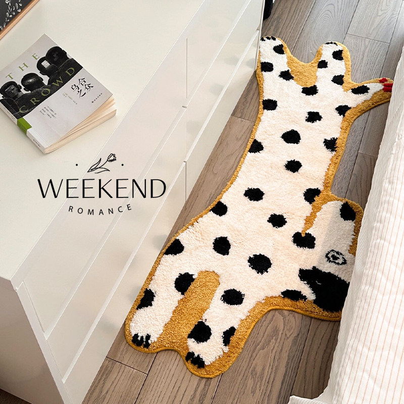 小狗房间异形地毯秋冬卡通圆点卧室床边毯长条可爱儿童房地垫毛绒,居家布艺,地毯,淘宝优惠券,粉丝福利购,淘宝优惠卷