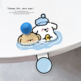 汤泉小狗马桶提盖器创意坐便马桶盖掀开器不脏手马桶圈贴纸提拉手