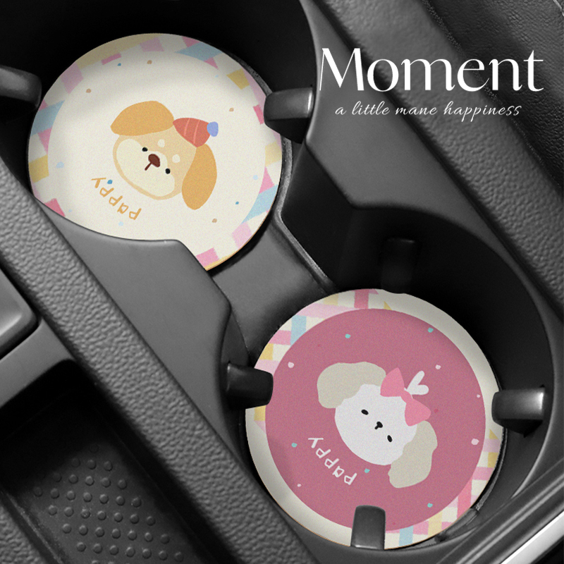 硅藻泥车载杯垫吸水防滑置物垫