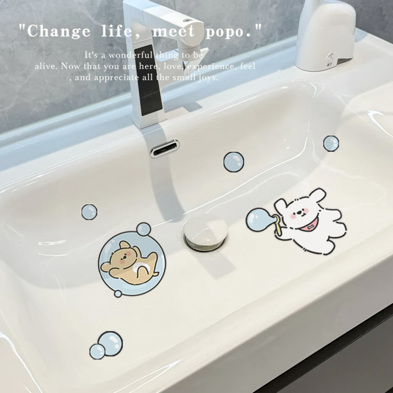 卫生间洗手台洗手池瓷砖贴纸遮丑