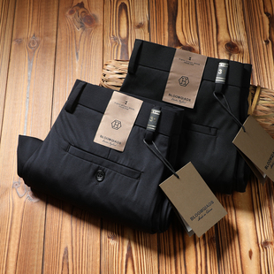 直筒休闲裤 冰爽弹力抗皱好超薄透气舒适百搭黑色男士 夏季 2026新款