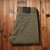 休闲长裤 2024秋冬季 柔软舒适百搭水洗直筒修身 牛仔五袋款 厚款 男士