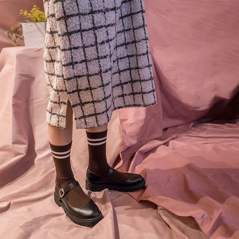 瑪麗珍鞋2019春新款日系平底小皮鞋厚底圓頭軟妹壹字扣複古娃娃鞋在類目 女鞋, 低幫鞋中 - 來自Buy2taobao.com提供專業的淘寶代購服務