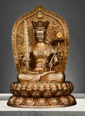天禅全铜虚空藏菩萨佛像摆件