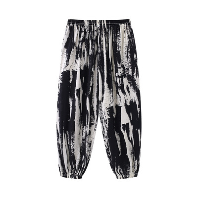 夏季儿童人造棉灯笼裤男童女童绵绸家居睡裤空调裤男孩防蚊裤长裤