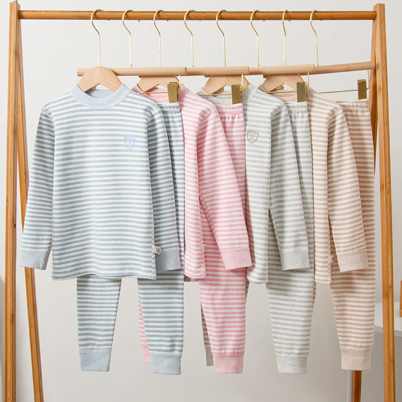 舒绒彩棉大童纯棉秋衣秋裤套装儿童男童冬季女童a类保暖中领内衣