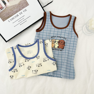 儿童背心男童纯棉2025夏季内穿宝宝男孩跨栏a类女童全棉打底薄款