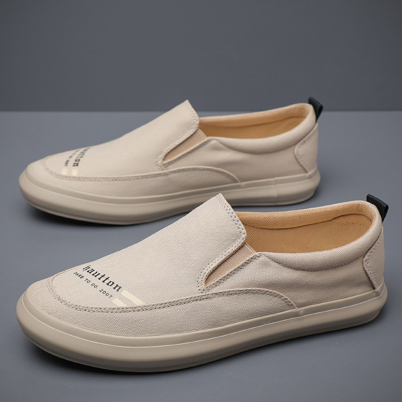 帆布鞋男士透气男鞋潮鞋2026春季新款板鞋一脚蹬休闲鞋套脚布鞋男