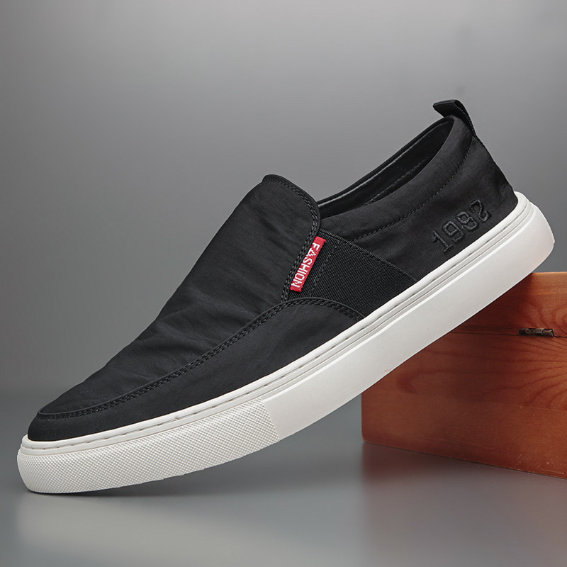 一脚蹬透气百搭布鞋男