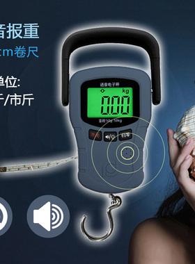 福日快递物流称重手提秤钓鱼吊钩称电子秤弹簧秤50KG耐用SF同款