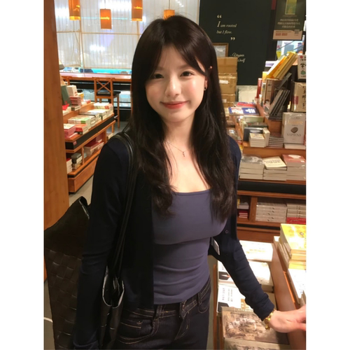 两件套开衫背心长袖T恤女夏防晒凉感紧身显瘦百搭上衣