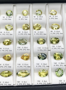 矿区直销天然黄色蓝宝石彩色裸石定制镶嵌925银18K金戒指吊坠