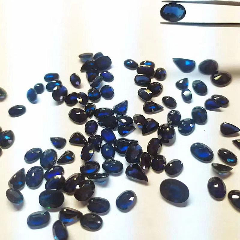 精品椭圆圆形天然蓝宝石裸石