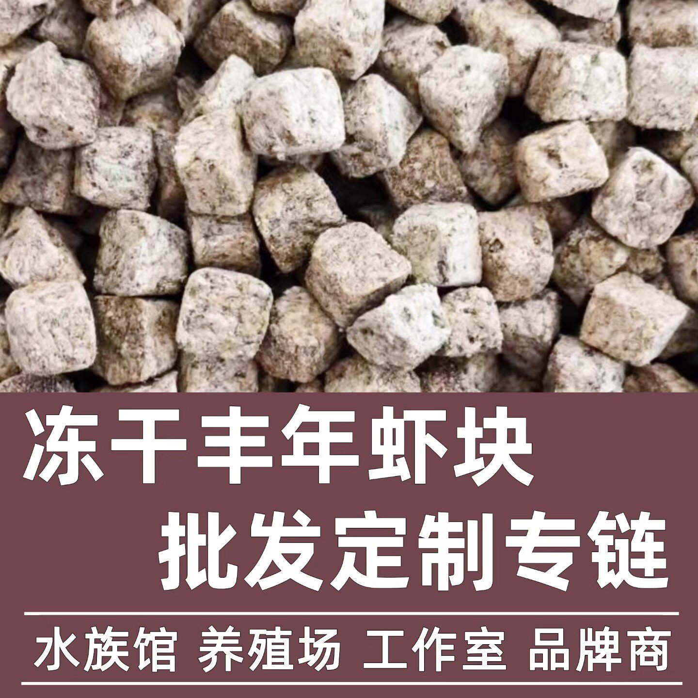 冻干丰年虾块批发红虫热带观赏鱼鱼食灯科斗鱼七彩神仙孔雀鱼饲料