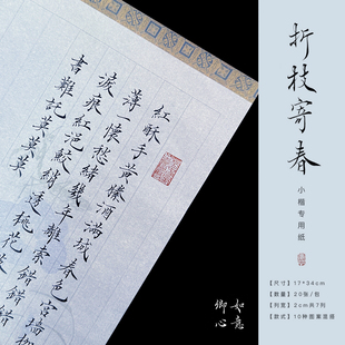 如意卿心蜡染小楷书法练习作品宣纸文创古风诗词书法彩色信笺纸