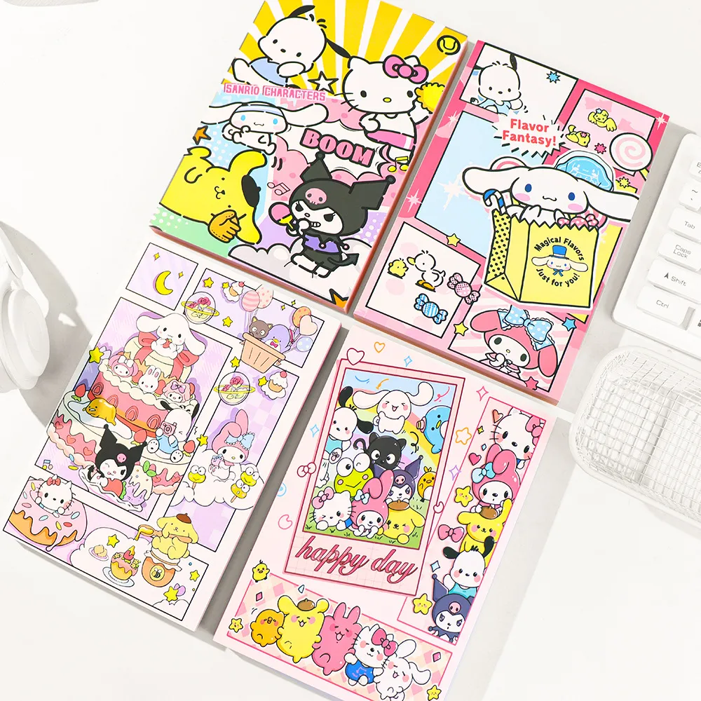 可爱KT猫A5彩页平摊本可撕高颜值ins风三丽家族全彩笔记本加厚