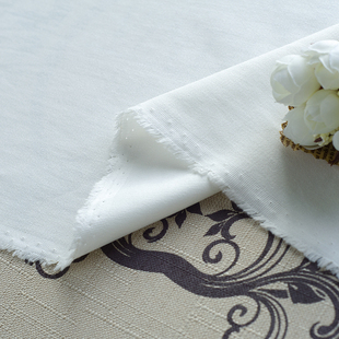 米白纯棉衬衫布料面料 全棉服装里布口袋布内衬布料一米价 衬衣布