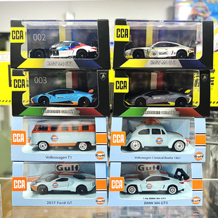 彩珀成真1:64CCA海湾油站合金兰博基尼福特大众宝马赛跑汽车模型