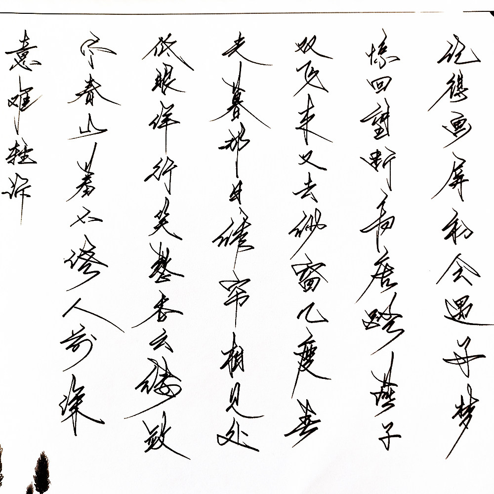 钢笔草书硬笔临摹成人练字帖