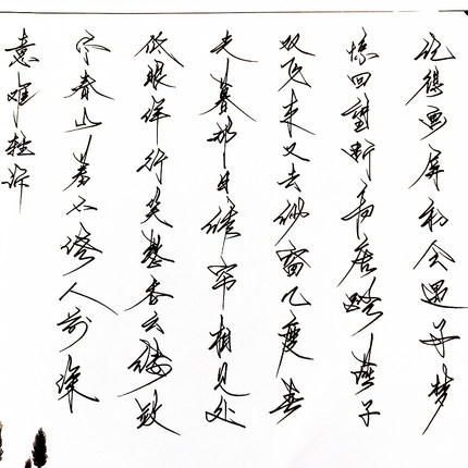 钢笔草书硬笔临摹书法练字帖成人练字专用字帖练习本名家散问句子