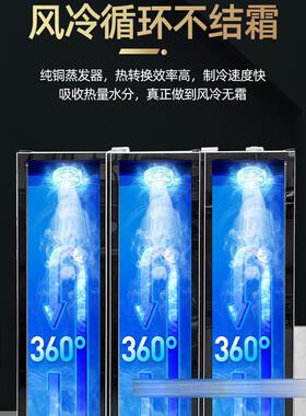 网红展示柜酒水啤酒冷藏商用风酒冷大容71734量开门双门柜吧三饮