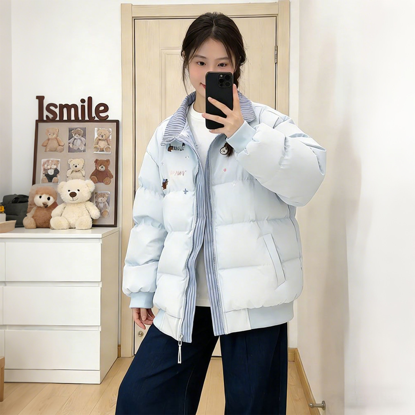 特大码女装胖mm韩系撞色翻领棉服女冬季加厚保暖高级感棉衣外套潮,女装/女士精品,大码棉服,淘宝优惠券,粉丝福利购,淘宝优惠卷