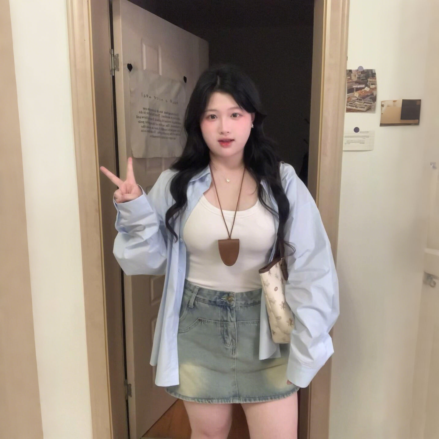 特大码女装胖mm复古牛仔半身裙裤女高腰显瘦百搭A字裙包臀短裙子