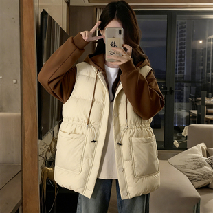 特大码 胖mm假两件连帽棉衣女宽松显瘦加厚保暖设计感棉服外套 女装