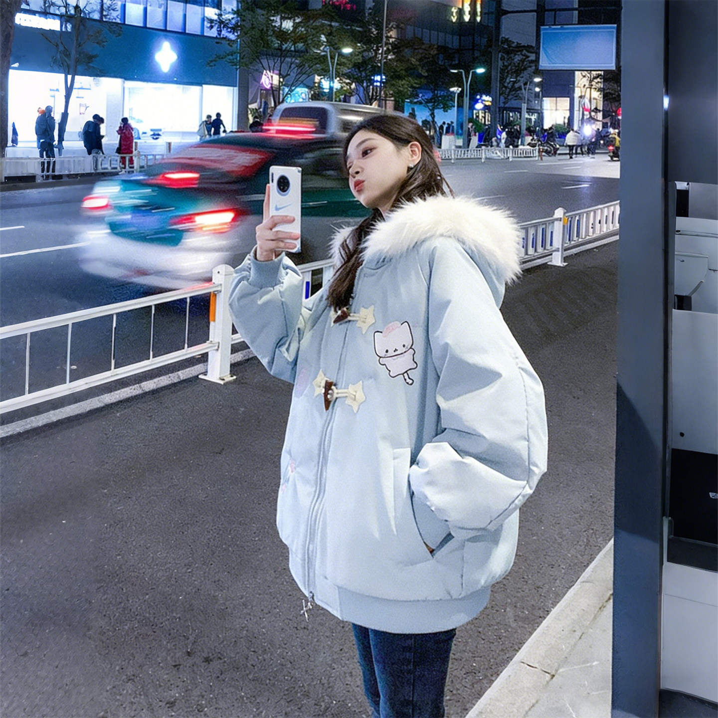 300斤特大码女装胖mm卡通刺绣连帽棉服女冬季设计感宽松棉袄外套,女装/女士精品,大码棉服,淘宝优惠券,粉丝福利购,淘宝优惠卷