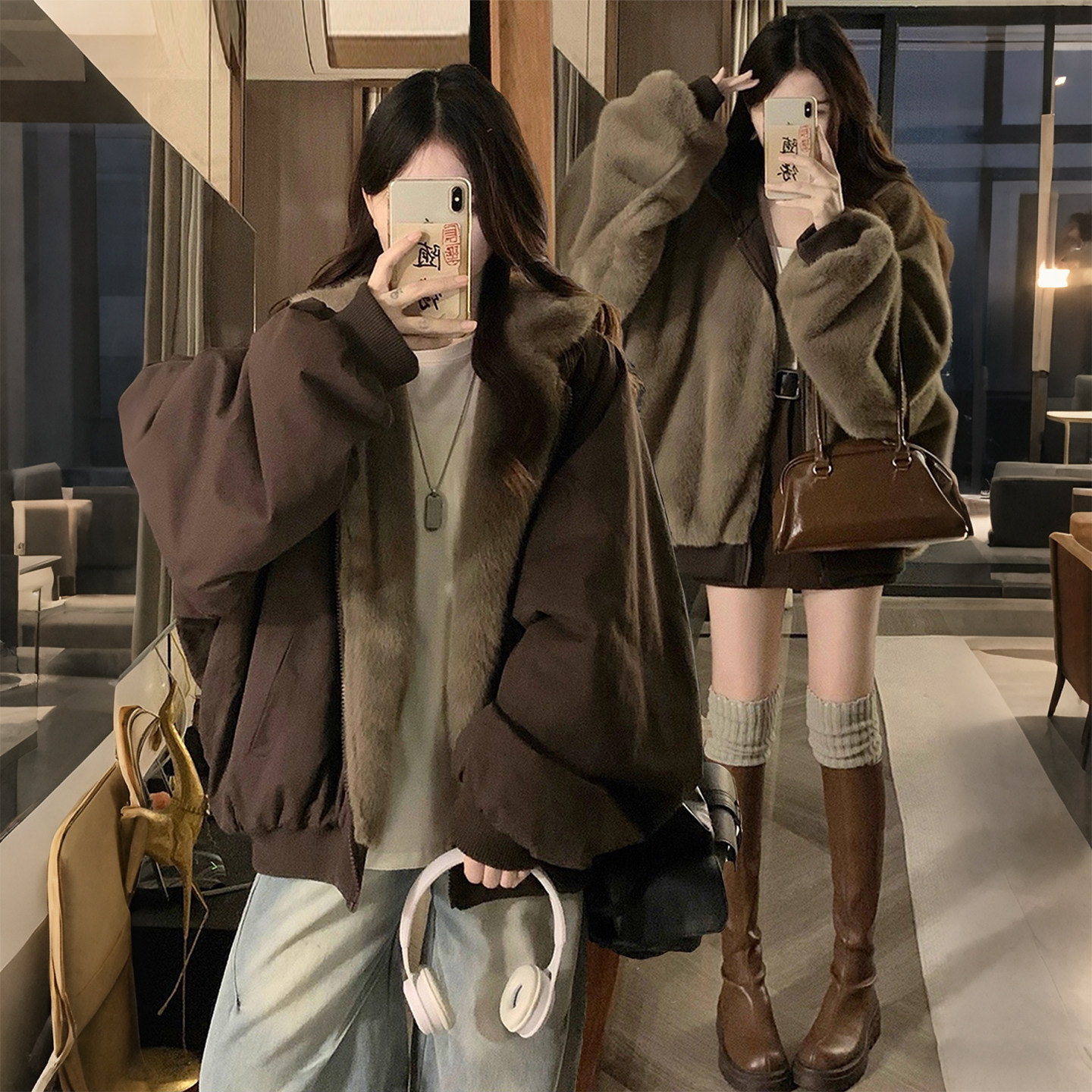 300斤大码女装胖mm学院风连帽棉服女冬季加厚保暖两面穿棉衣外套,女装/女士精品,大码棉服,淘宝优惠券,粉丝福利购,淘宝优惠卷