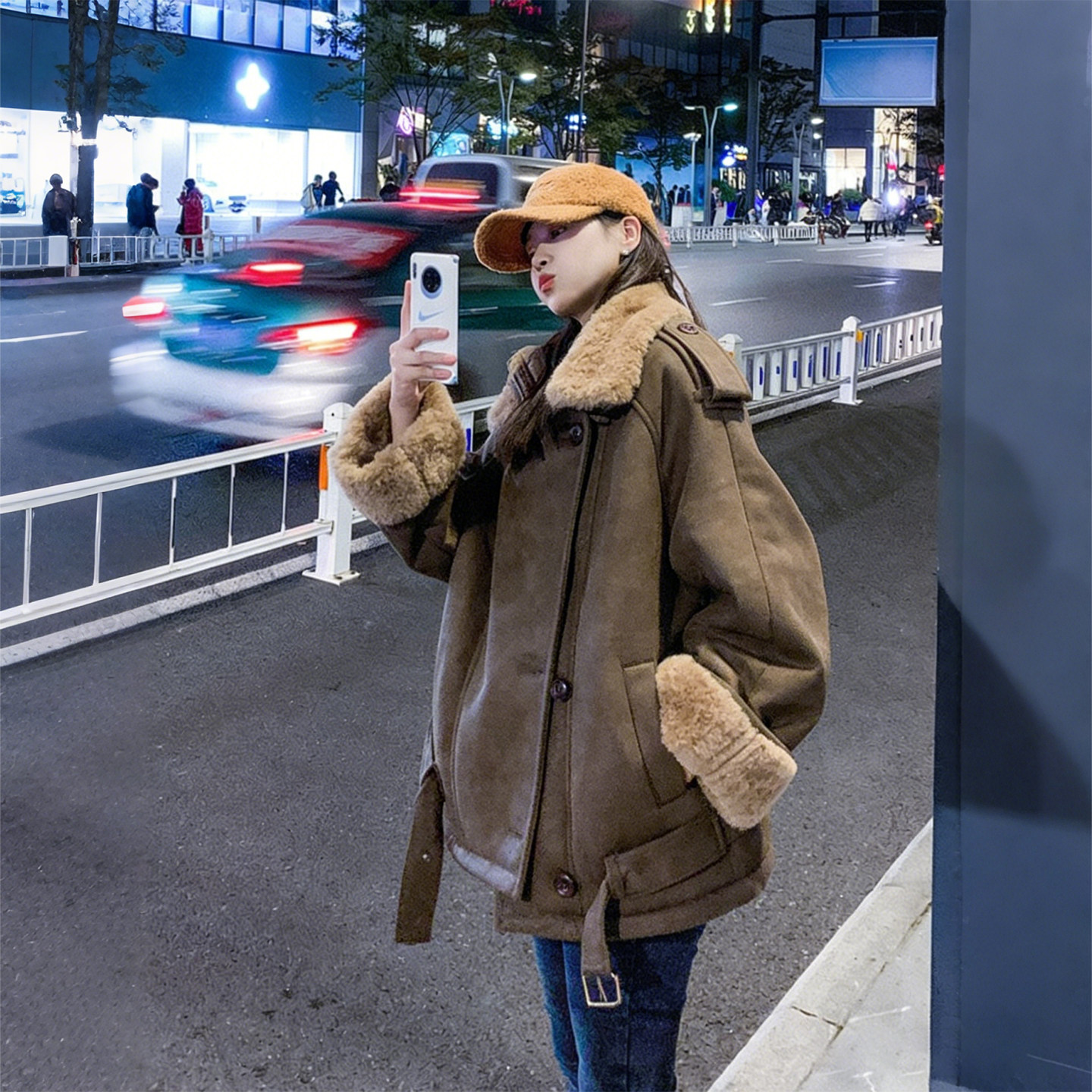 特大码女装胖mm复古设计感羊羔毛棉服女冬季宽松皮毛一体棉衣外套,女装/女士精品,大码棉服,淘宝优惠券,粉丝福利购,淘宝优惠卷