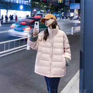 宽松百搭面包棉服女冬季 胖mm韩版 立领加厚保暖棉袄外套 女装 特大码