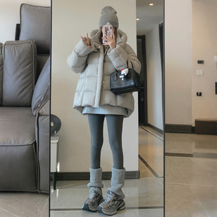 大码 胖mm设计感连帽面包棉服女宽松加厚保暖学院风棉袄外套潮 女装