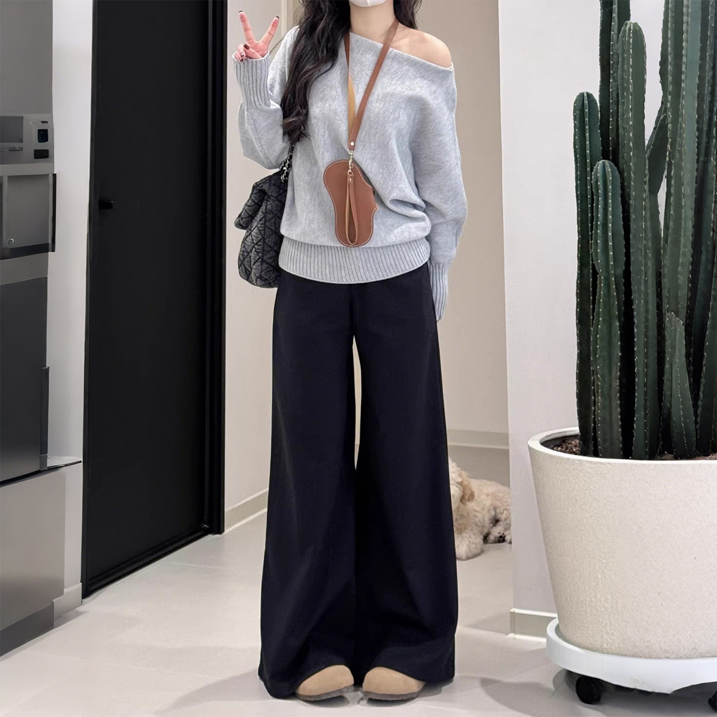 大码女装胖mm韩系百搭黑色阔腿裤女梨型身材高腰显瘦宽松休闲裤潮,女装/女士精品,大码裤装,淘宝优惠券,粉丝福利购,淘宝优惠卷