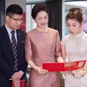 五一结婚婚礼妈妈装 结婚礼服高端喜婆婆婚宴遮肚子连衣裙年轻喜服