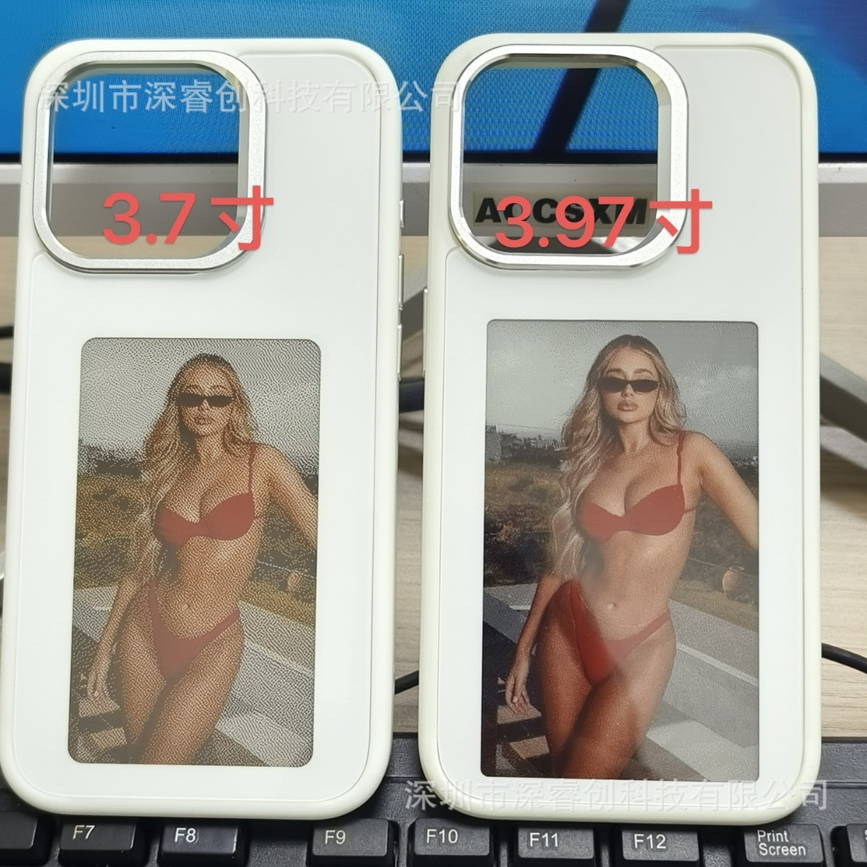 3.97寸大屏NFC墨水屏手机壳投屏智能四色墨水iPhone1615141312 promax无需充电随意切换图片更大更清晰屏幕