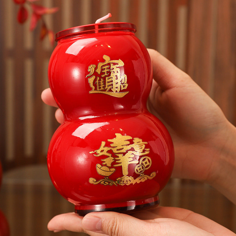 代代葫芦酥油灯家用室内防风玻璃杯40小时无烟灯节日蜡烛佛前酥油,家居饰品,酥油灯,淘宝优惠券,粉丝福利购,淘宝优惠卷