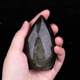 高档天然黑曜石手把件原石玉石男士 随身文玩把玩件石头桌面小摆件
