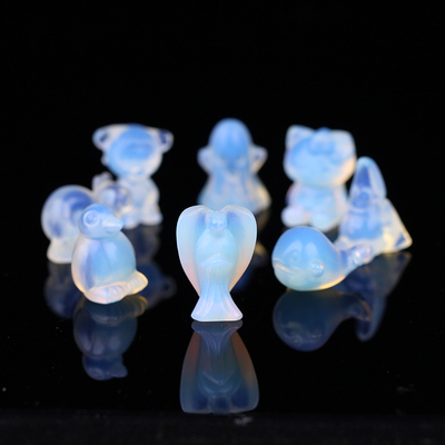 新品蛋白石小雕刻件水晶疗愈装饰