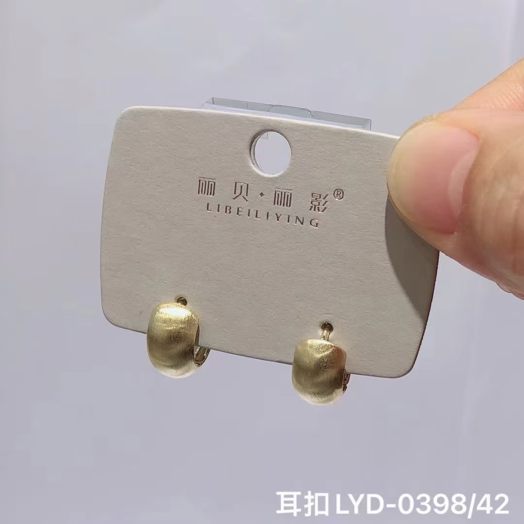 丽银防过敏耳扣气质时尚百搭高级光面耳扣系列韩式耳饰