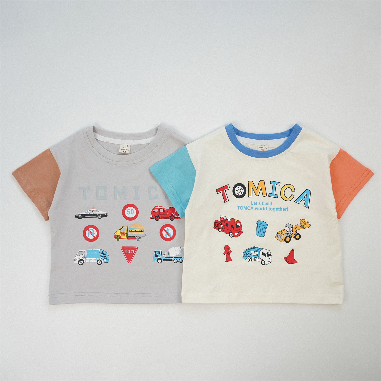 tomica男童短袖T恤夏季新款女童上衣夏装宝宝衣服儿童夏款童装潮