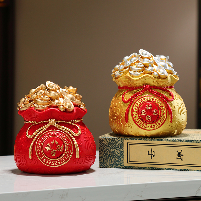 中式八方来财聚宝盆创意装饰摆件