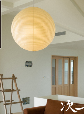 次七100a野口勇球形别墅客厅挑空大吊灯现代复式极简中空主灯loft