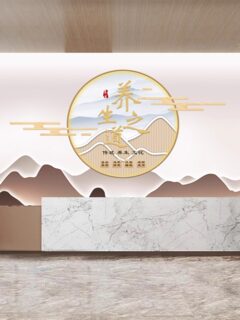 美容院前台背景墙布美发店壁画仿大理石网红轻奢美甲形象LOGO壁布