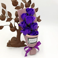 Сиреневая прозрачная подарочная коробка